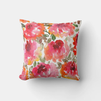 Shabby red roses, seamless pattern. cushion