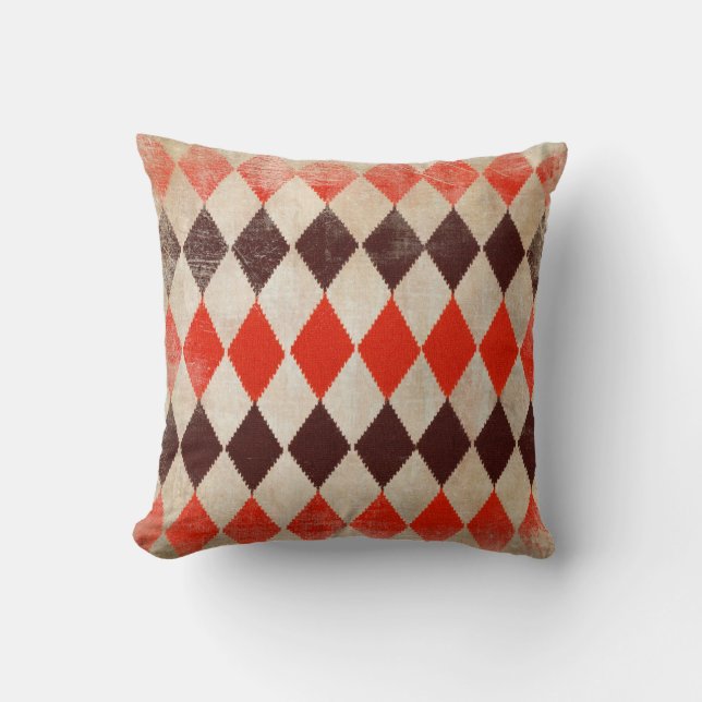 shabby rhombuses background cushion (Front)