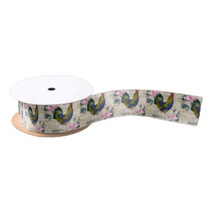 Shabby Rooster Satin Ribbon