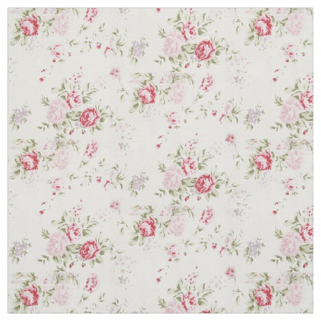 Shabby Rose Floral Fabric (Swatch)