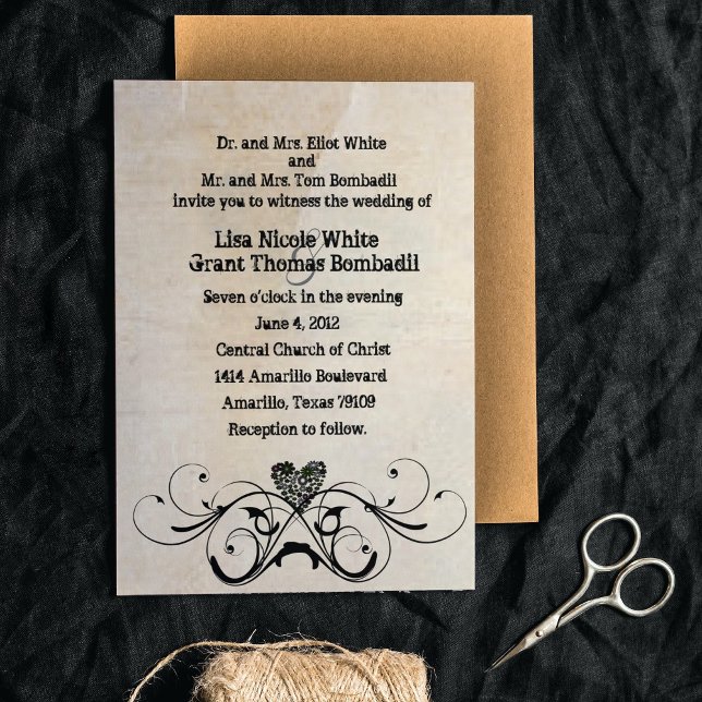 Shabby Rustic Wedding Invitation (Creator Uploaded)