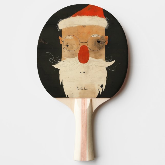 Shabby Santa Ping Pong Paddle (Front)