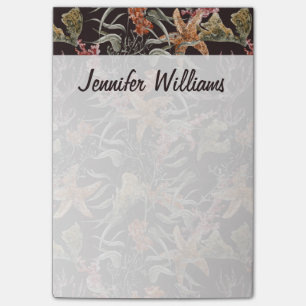 Shabby Sea Life Pattern Add Your Name Post-it Notes