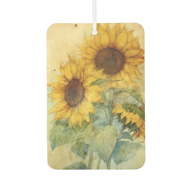 Shabby Sunflowers Still Life Air Freshener (Front)