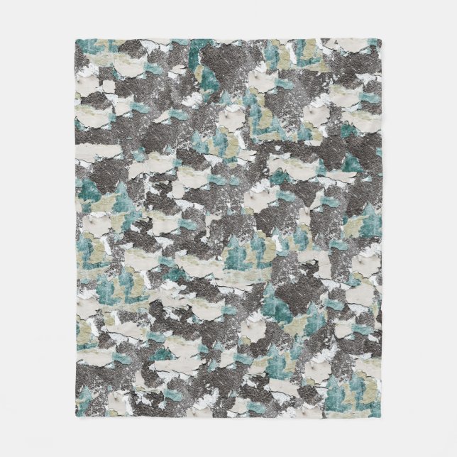 Shabby wall seamless texture backgroundart, paint, fleece blanket (Front)