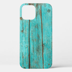 Shabby Wood Backgroundwood, beach, background, blu iPhone 12 Case