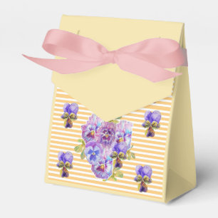 Shabby Yellow Floral Tea Party Cake Favour Box