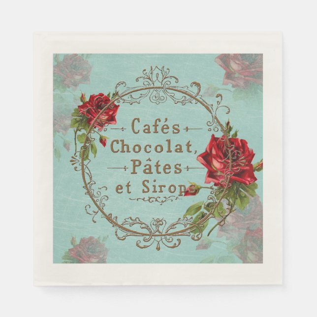 ShabbyVintageRoses - Paper Napkins (Front)