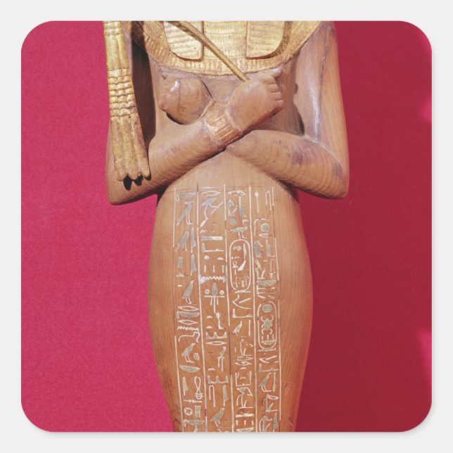Shabti figure of king from Tomb of Tutankhamun Square Sticker (Front)