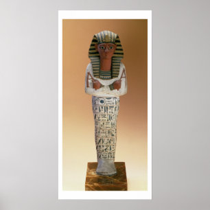 Shabti figure of Ramesses IV, New Kingdom (stuccoe Poster