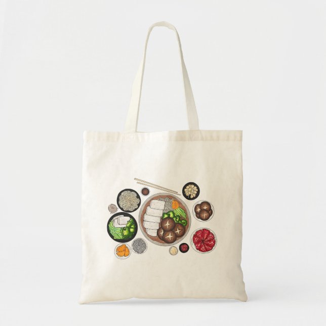Shabu-Shabu Japan Japanese Food Cuisine Hotpot Tote Bag (Front)
