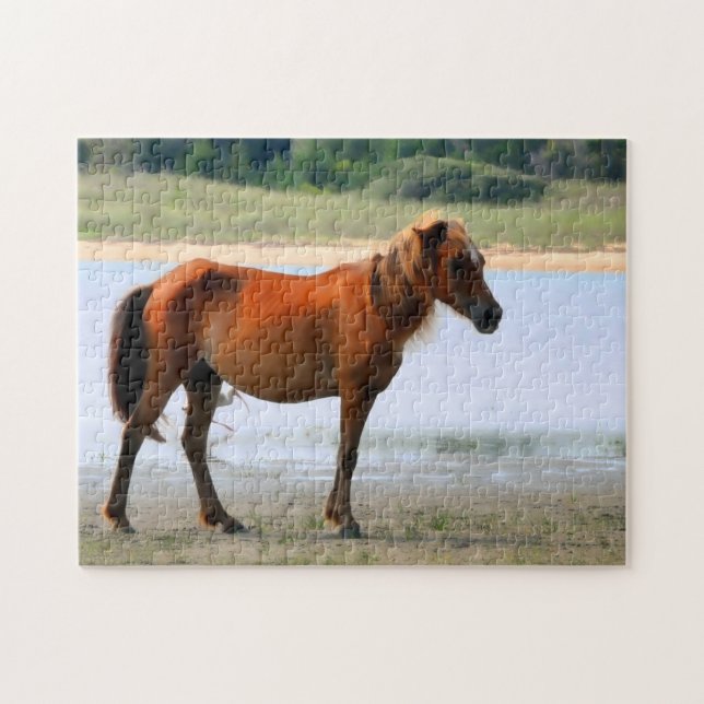 Shackleford Banks Horse Jigsaw Puzzle (Horizontal)