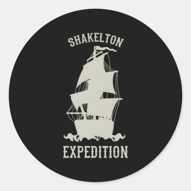 Shackleton Expedition To Antarctica Classic Round Sticker (Front)