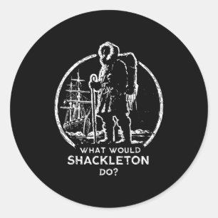 Shackleton Leadership Energy Managers Retro Classic Round Sticker