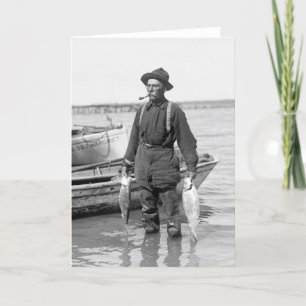 Shad Fishing, early 1900s Card
