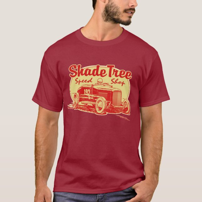 Shade Tree Speed Shop red T-Shirt (Front)