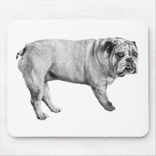 Shaded Bulldog Mouse Pad
