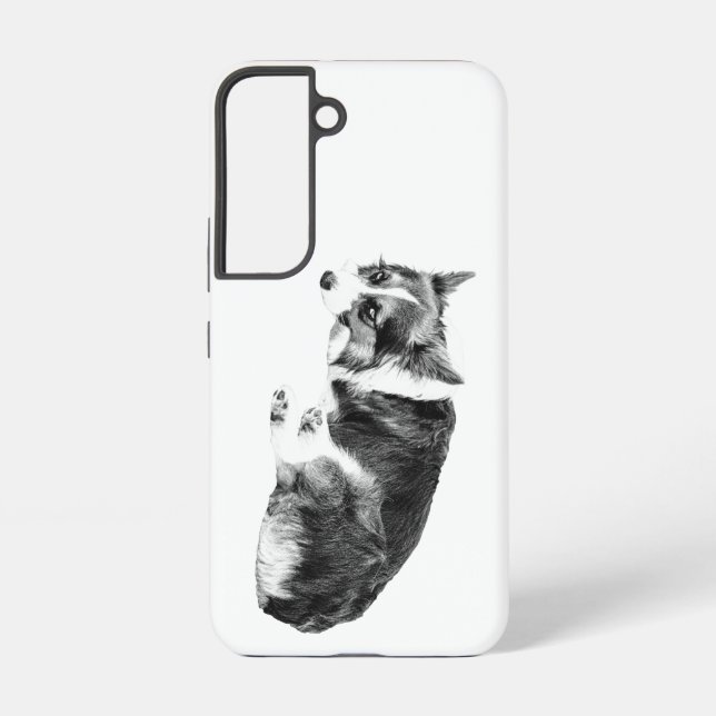 Shaded Corgi, Steady Screen Samsung Galaxy S22 Case (Back)