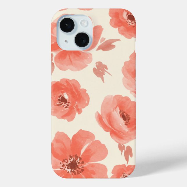 Shaded Floral Print Phone Case   (Back)