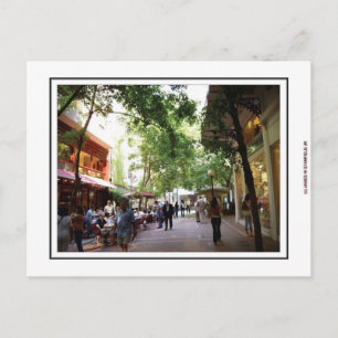 Shaded pedestrian way in Athens Postcard