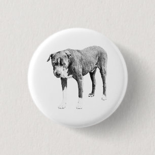Shaded Pit Bull Button