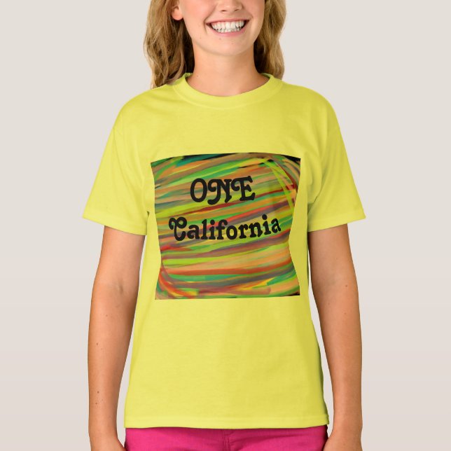 shaded rainbow abstract art One california T-Shirt (Front)
