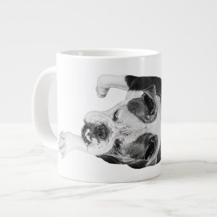 Shaded Walking Dog Warms Up Morning Rituals Large Coffee Mug