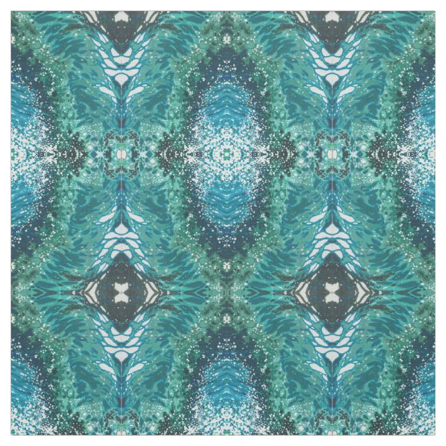 Shades Bright Blue & Green Beach Fabric 'Venice' (Swatch)