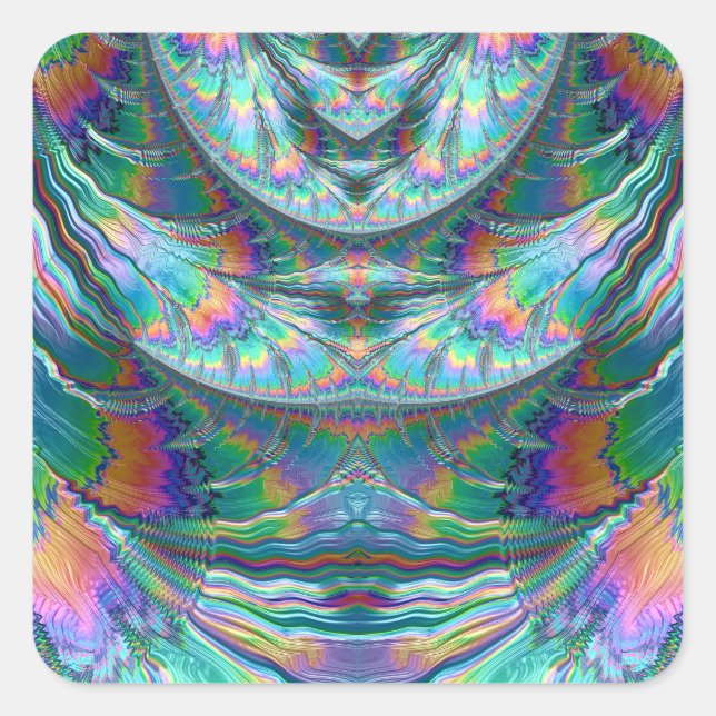 ~ Shades Glossy PASTEL 3D ~ Square Sticker (Front)