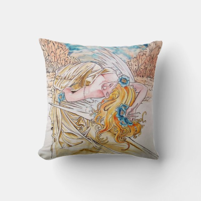 Shades of Angels Throw Pillow16x16 inches Cushion (Front)