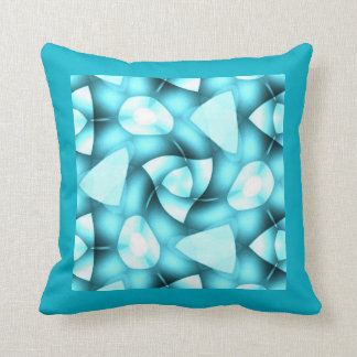 Shades of Aqua Twisted Geometrics Cushion