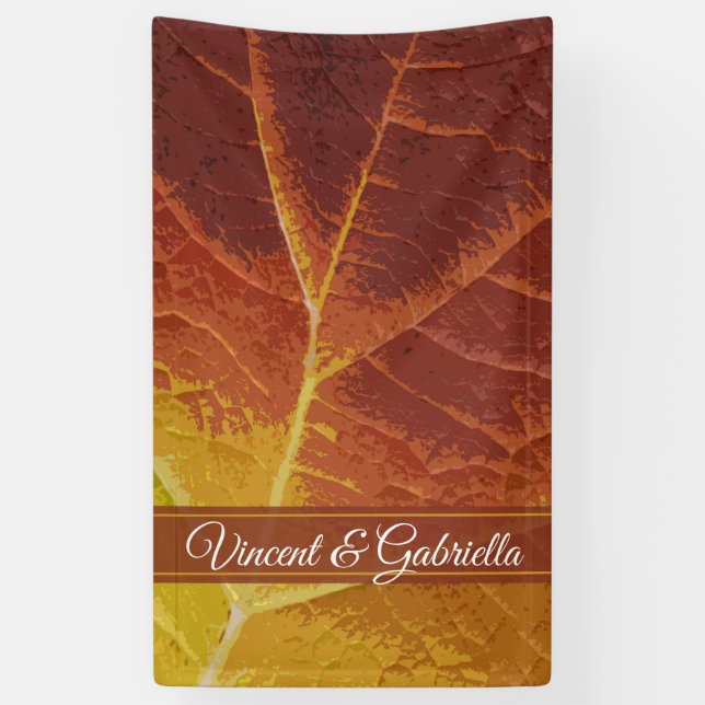 Shades of Autumn Wedding Banner (Vertical)
