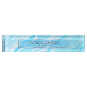 Shades of Blue Background Nameplate