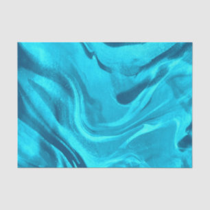 Shades Of Blue Colourful Marble  Tissue Paper