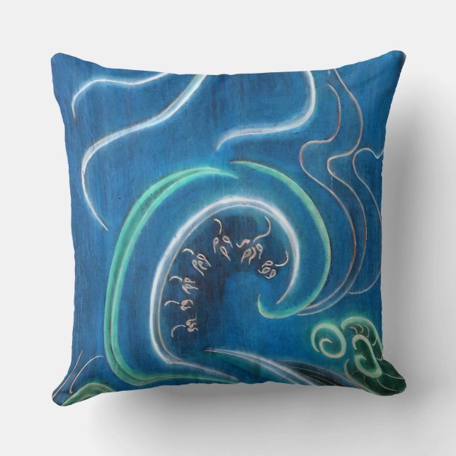 Shades of blue cushion (Back)