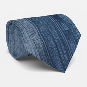 Shades of Blue Denim Stripe Neck Tie
