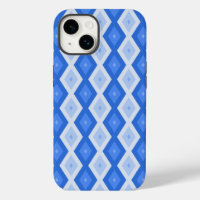 Shades of blue diamond pattern