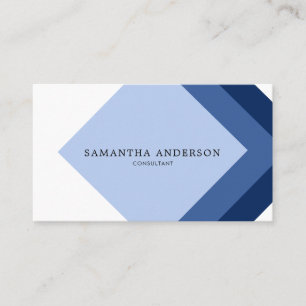 Shades of Blue Diamonds Simple Modern Business Card