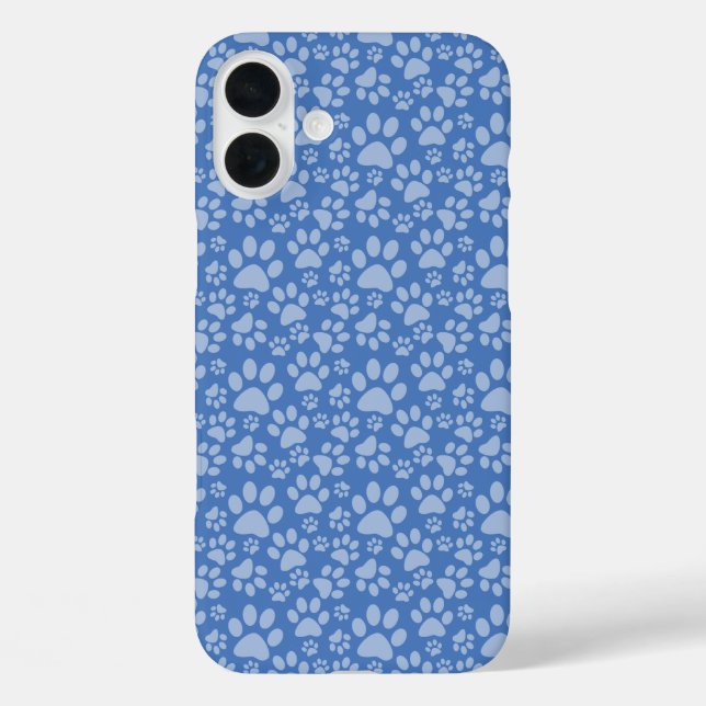 SHADES OF BLUE DOG PAW PRINTS Case-Mate iPhone CASE (Back)
