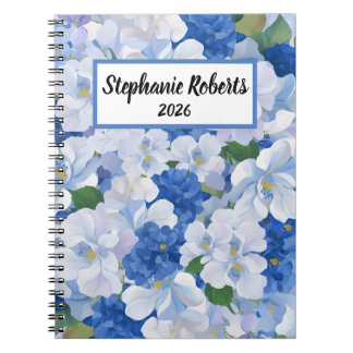 Shades of Blue Florals Notebook