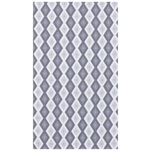 Shades of blue gray diamond pattern tablecloth (Front)