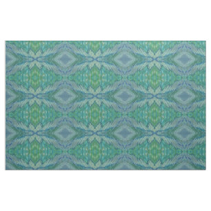 Shades of Blue Green Sage Coastal Fabric 'Haiti'