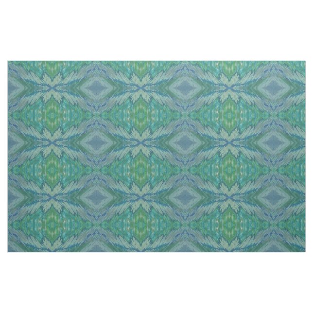 Shades of Blue Green Sage Coastal Fabric 'Haiti' (Fat Quarter)