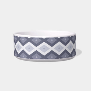Shades of blue grey diamond pattern bowl