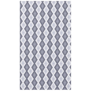 Shades of blue grey diamond pattern tablecloth