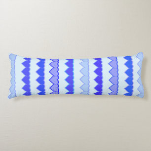 Shades of Blue Heart Rows Body Cushion