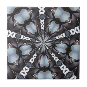 Shades of Blue Kaleidoscope Tile