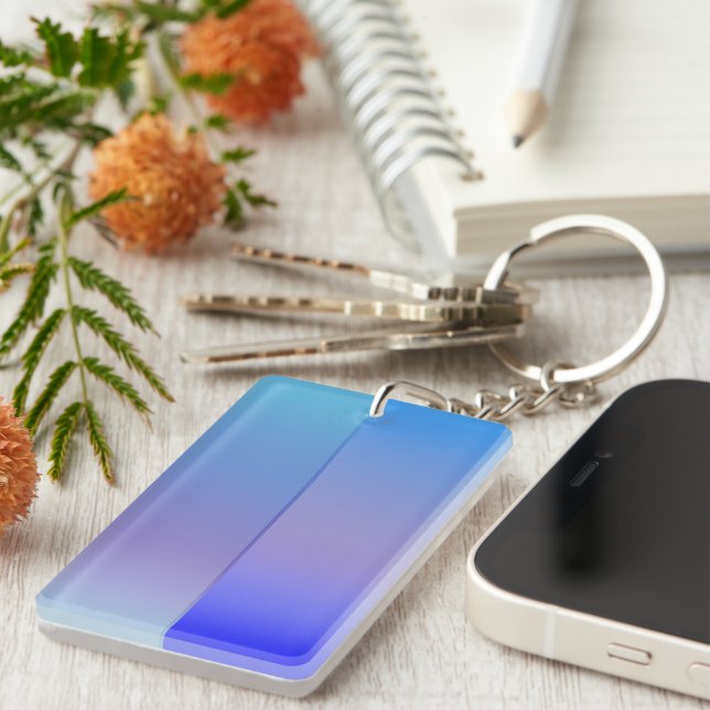 Shades of Blue Key Ring (Front Right)