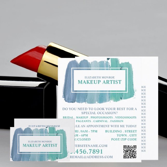 Shades Of Blue, Makeup Artist Advertising Flyer (Creator Uploaded)