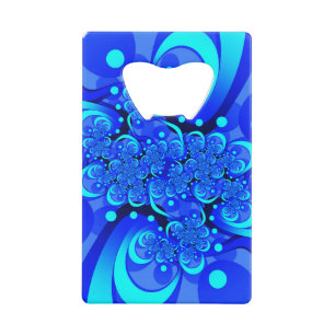 Shades of Blue Modern Abstract Fractal Art